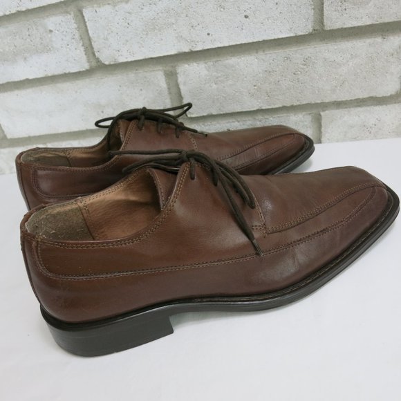 Alfani Split Top Brown Leather Dress Oxfords Men's Footwear Shoes 9.5 M - Picture 4 of 7